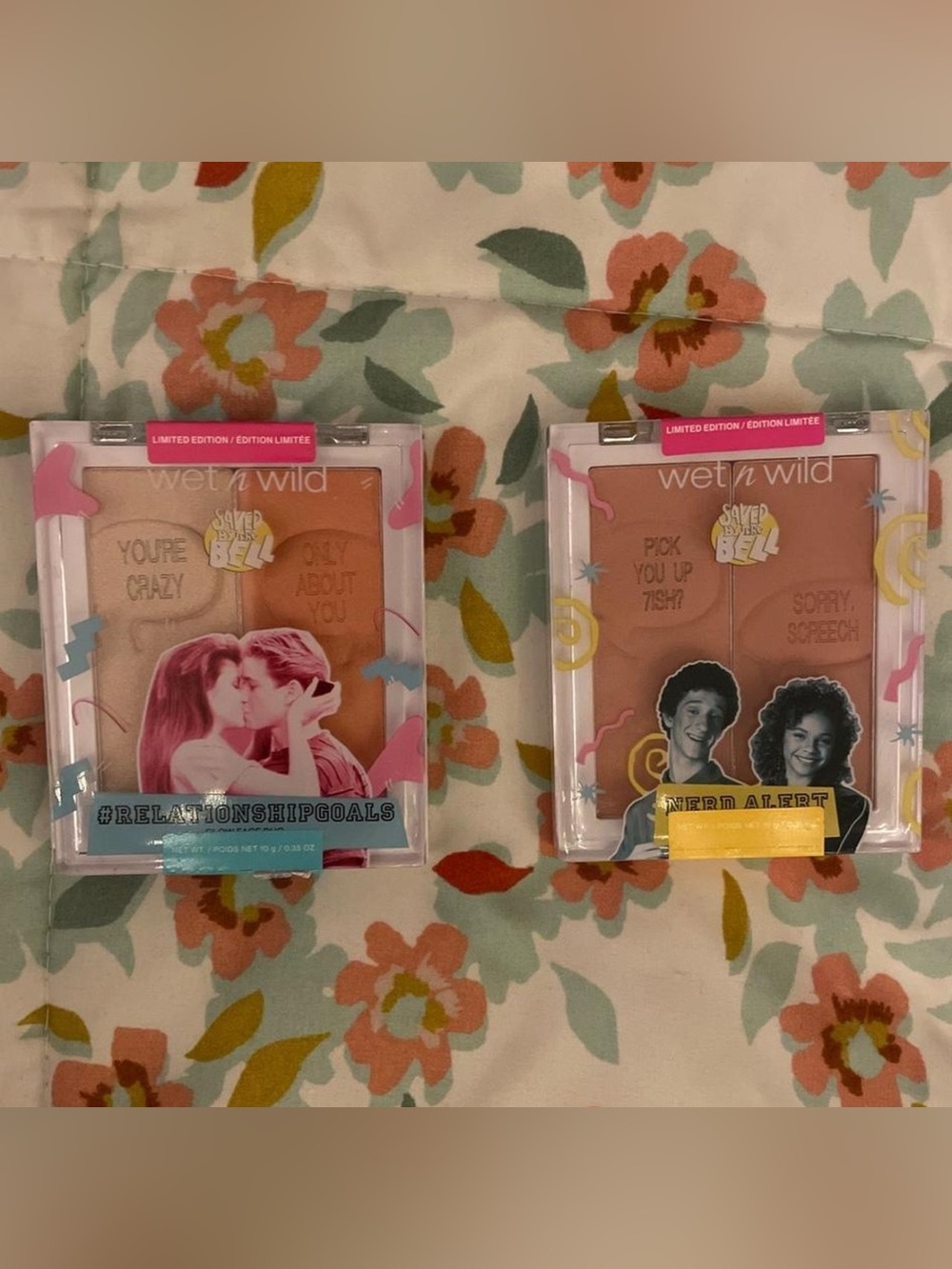 wet n wild x Saved by the bell Glow Duos: screech and Lisa, Kelly and Zack